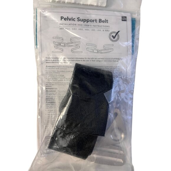 Bodypoint Wheelchair Pelvic Support Belt Large NB205L-B1 Flat Mount Non-Padded - Picture 2 of 4